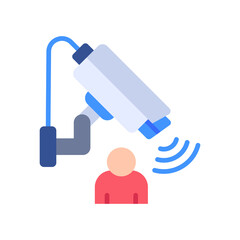 Surveillance Camera flat color icon
