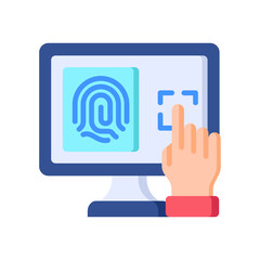 Biometric Identification flat color icon