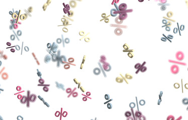 percent rain shopping digital in 3d.