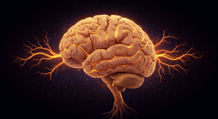 Fototapeta premium 3d rendered illustration of human brain