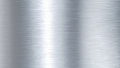 Closeup of brushed silver metal texture with realistic light reflections and smooth surface