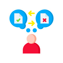 Compare flat color icon