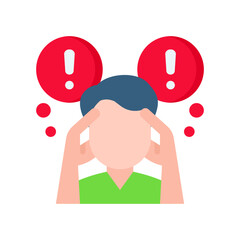 Problem flat color icon