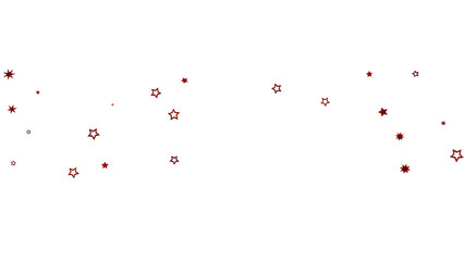 Red Stars Scattered on White