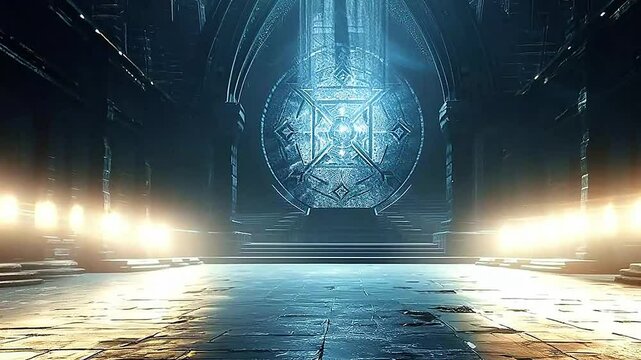 Holy place in Delfts Blauw realistis, highly detailed,ai generatif