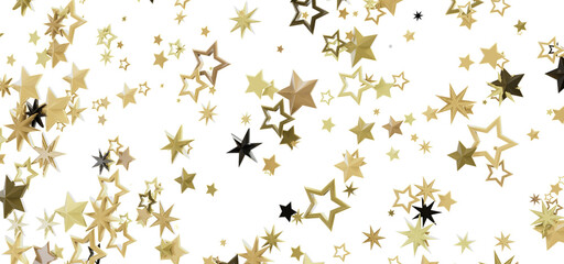 Elegant festive background with gold and black stars. Perfect for celebrations, holidays, and more!