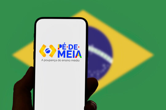 Guilherand-Granges, France - July 11, 2025. P&eacute;-de-Meia is a Brazilian government program offering financial incentives to public high school students to support school attendance and completion.
