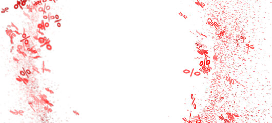 Abstract background with red percentage symbols. Perfect for sale banners and promotions.