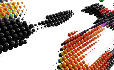 Abstract 3D Colorful Sphere Background Stock Photo