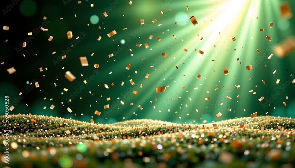 Poster the image is a digitally created scene primarily in shades of green, the position features a ground 