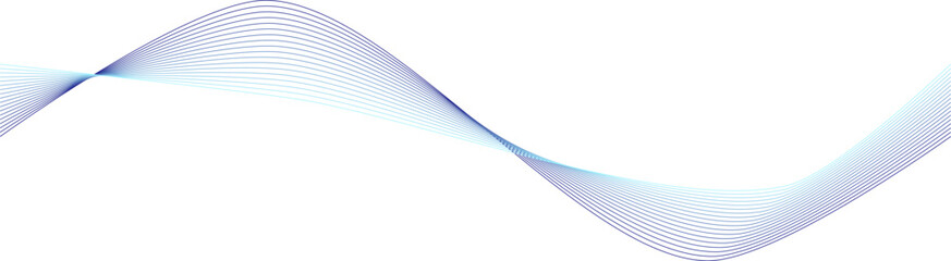 青いグラデーションの波がなめらかに流れる背景イラスト