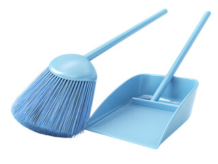 Closeup of Mop on the Gray on white Background