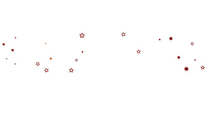 Red and Orange Stars Scattered on White