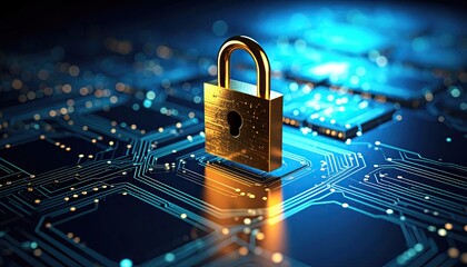 Golden lock on circuit board