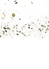 confetti png. Gold confetti falls from the sky.