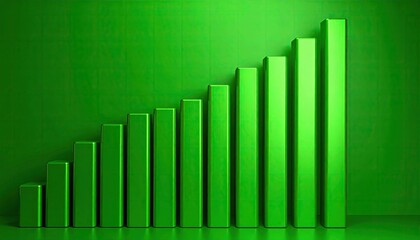 Green bar graph ascending