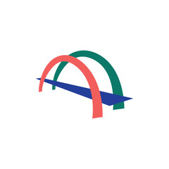 Bridge logo design illustration.