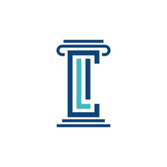  Letter CL Law Logo Concept.
