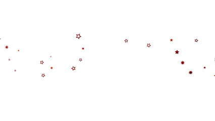 Red Star Confetti on White Background