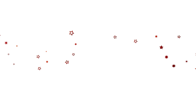 Red Star Confetti on White Background