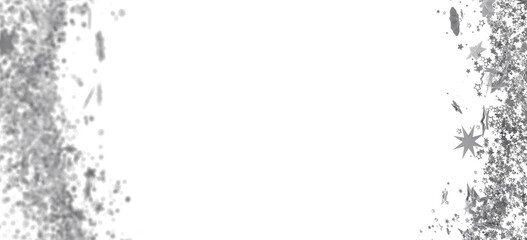 Sparkling silver glitter and stars border. Perfect for holiday cards, invitations, and more.