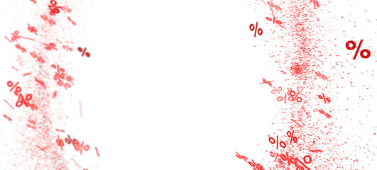 Abstract background with red percentage symbols. Ideal for sale banners, marketing materials, and discount promotions.