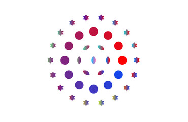 Colorful Polka Dot and Star Pattern: Vibrant Abstract Background for Creative Designs