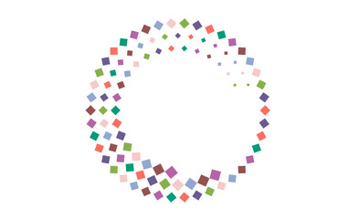 Colorful Rotating Spiral of Diamond Tiles – Abstract Circular Motion Design for UI, Branding, and Infographics ,abstract colorful circle