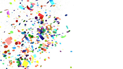 silver confetti explosion festive background