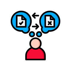 Compare lineal color icon