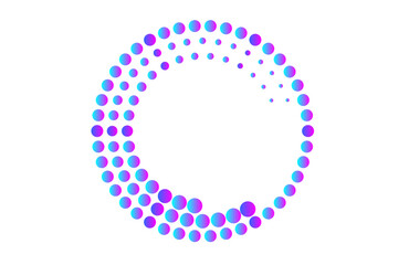 Vibrant Gradient Circle Design: Abstract Purple and Blue Dot Pattern for Branding, Web Graphics, and Creative Projects