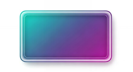 Rectangular frame with gradient from teal to purple on a white background