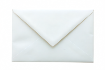 White envelope isolated on transparent background isolated on a transparent background