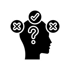 Assumption glyph icon