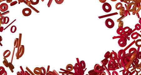 Blurred sale background. 3d