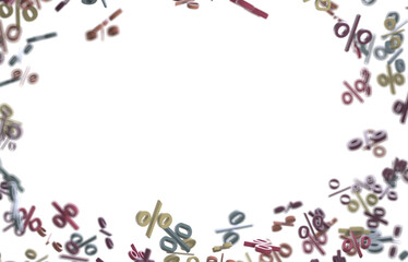 Blurred sale background. 3d