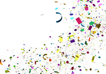 Vibrant festive confetti burst, ideal for celebrations, parties, and joyful events. Perfect background image.
