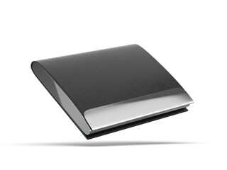 Blank leather card holder 3d template 3d illustration.