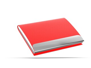 Blank leather card holder 3d template 3d illustration.