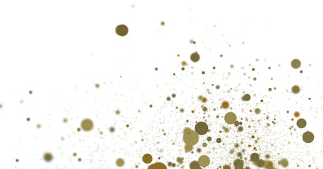 gold  Shower: Dynamic 3D Illustration of Dancing gold Confetti