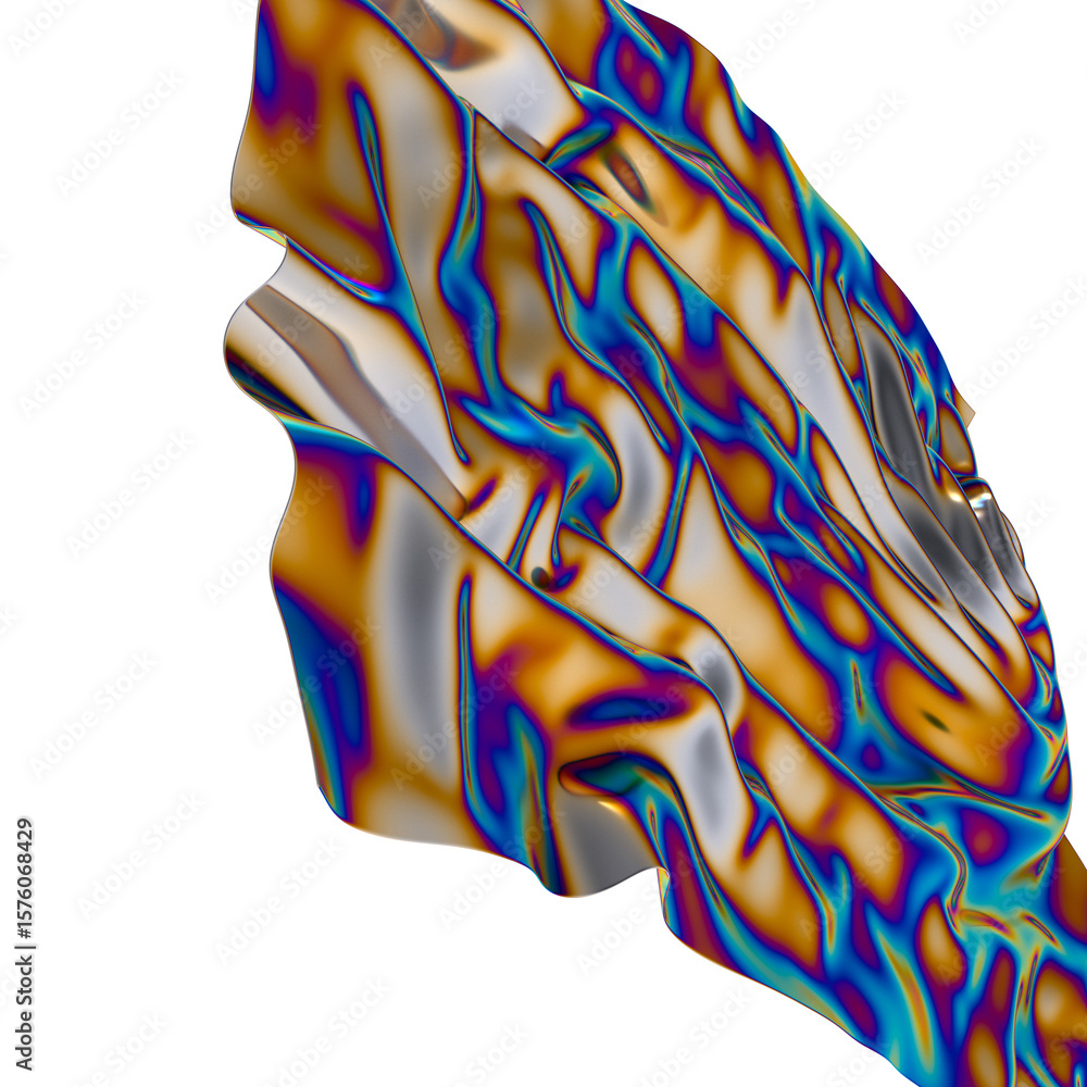 Poster 3d render abstract background. colorful twisted shapes in motion. computer generated digital art for