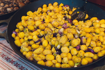 Delicious and Colorful Skewers of Grilled Vegetables and Juicy Meats for Everyone to Enjoy