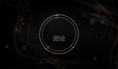 Exquisite gold design with round shiny frame.