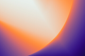 Bright orange and light cream gradient with soft blending into purple shadows. Abstract glow...