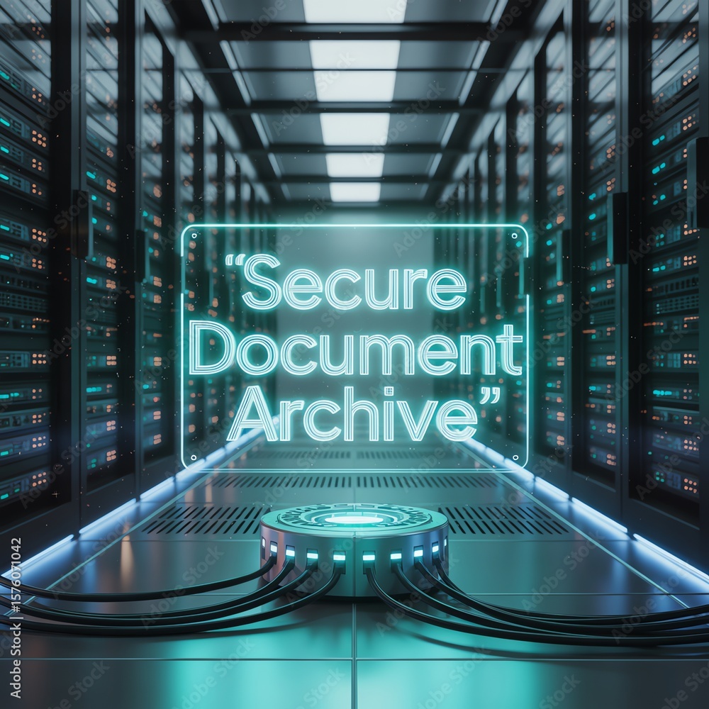Aufkleber data center secure document archive