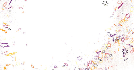 Festive background with colorful stars and confetti. Perfect for celebrations and events.