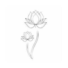 vector illustration of lotus