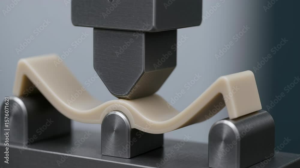 Poster quality control manufacturing processes ensures precise testing of plastic part strength and durabil