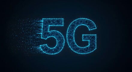 5G Technology Concept, Digital Connectivity Symbol, High-Speed Network, Futuristic Communication, Advanced IoT Innovation.