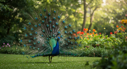 peacock in the park